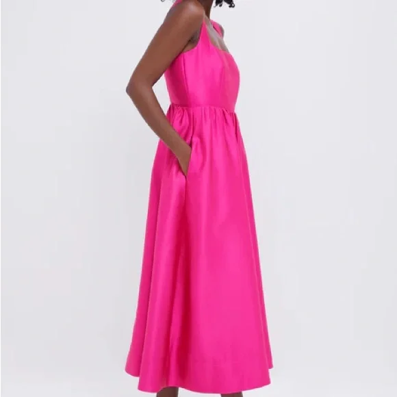 Tuckernuck Hot Pink Dupioni Esme Dress - Picture 2 of 5